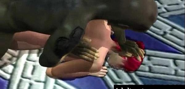  Sexy 3D Cartoon  Elf Gets Her Tits and Pussy Fucked